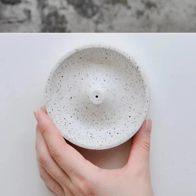 Incense Dish | White Terrazzo - pretti.cool