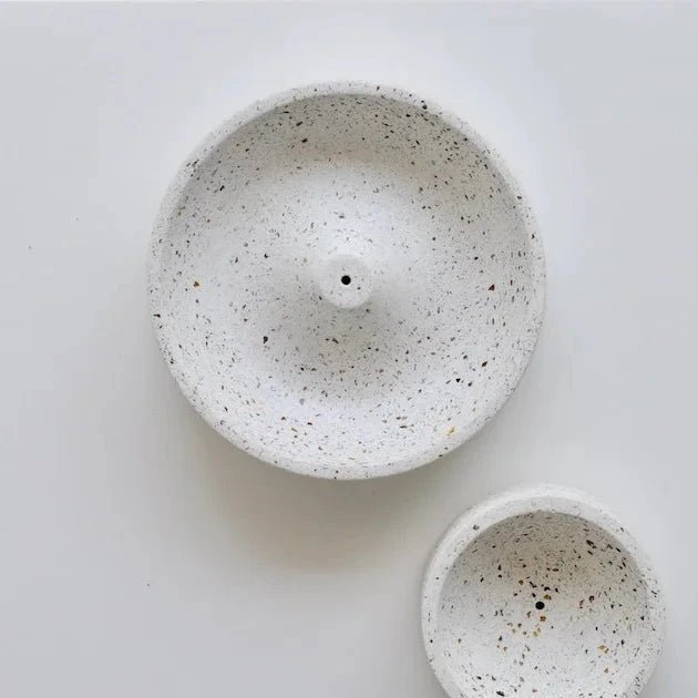 Incense Dish | White Terrazzo - pretti.cool