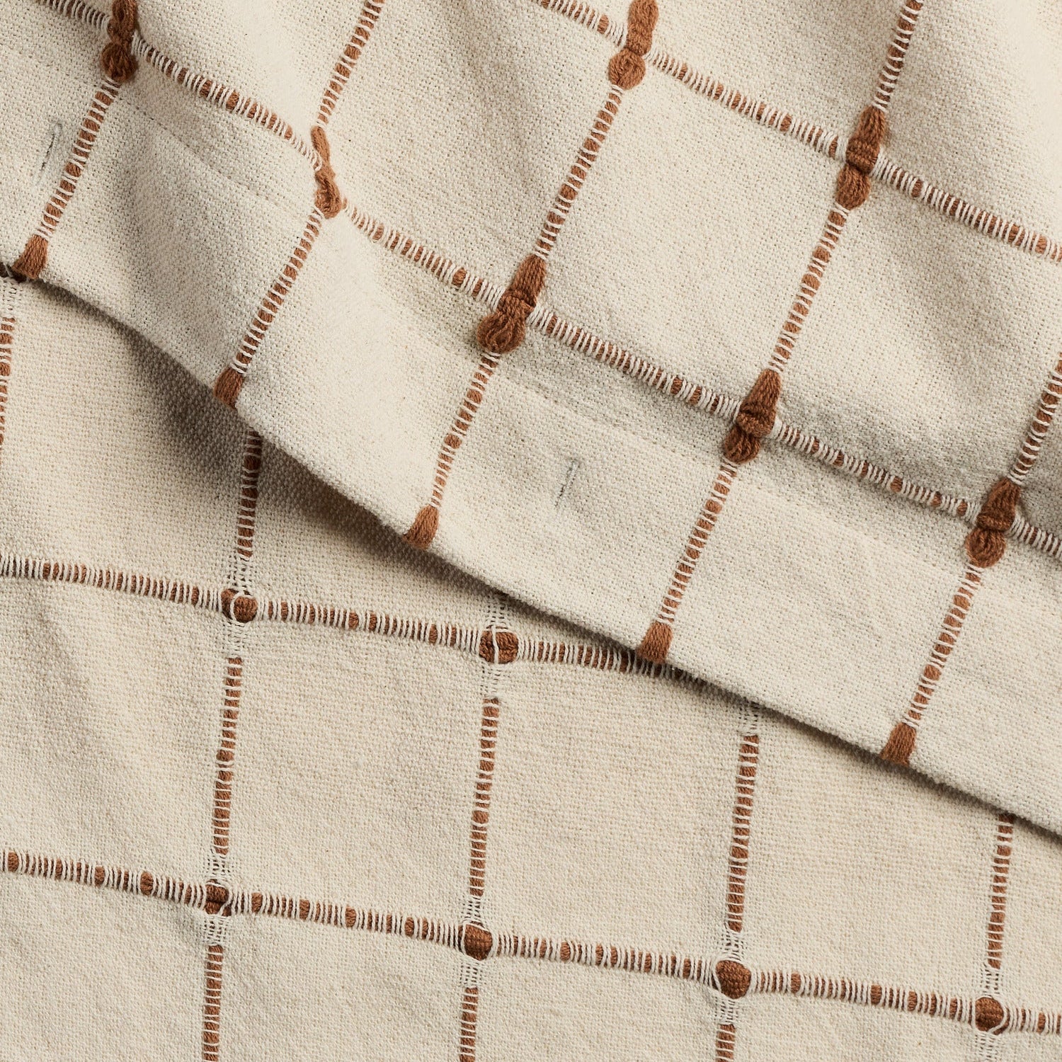 Organic Oasis Shower Curtain in Natural and Tobacco by Parachute Home — view 2