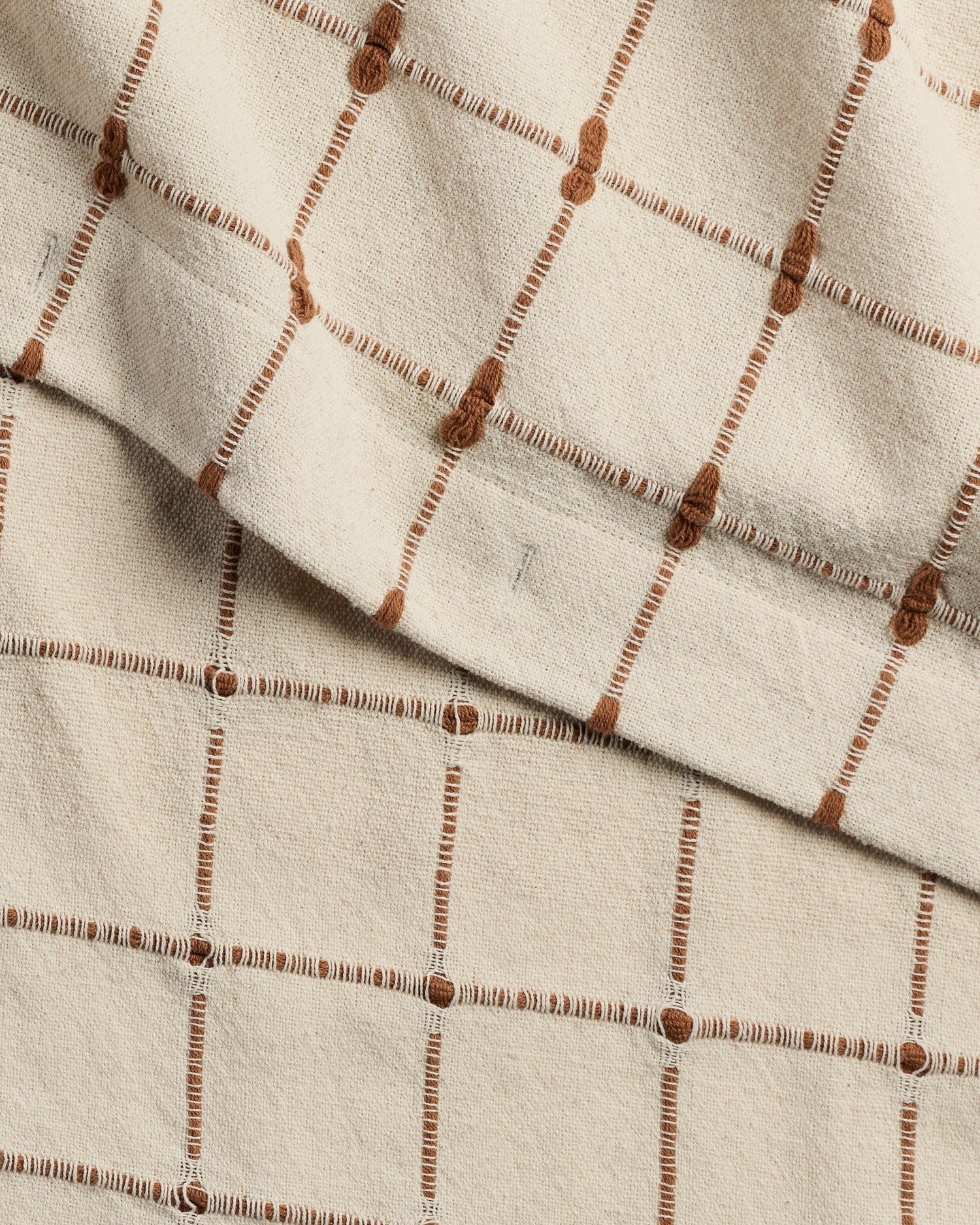 Organic Oasis Shower Curtain in Natural and Tobacco by Parachute Home — view 2