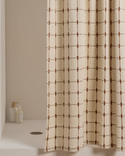 Organic Oasis Shower Curtain in Natural and Tobacco by Parachute Home — view 1