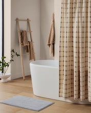 Organic Oasis Shower Curtain in Natural and Tobacco by Parachute Home — view 4