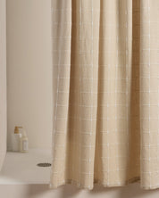 Organic Oasis Shower Curtain in White and Natural by Parachute Home — view 1