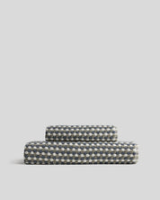 Organic Cotton Mosaic Towels in Moss and Dusk by Parachute Home — view 1