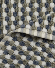 Organic Cotton Mosaic Towels in Moss and Dusk by Parachute Home — view 3