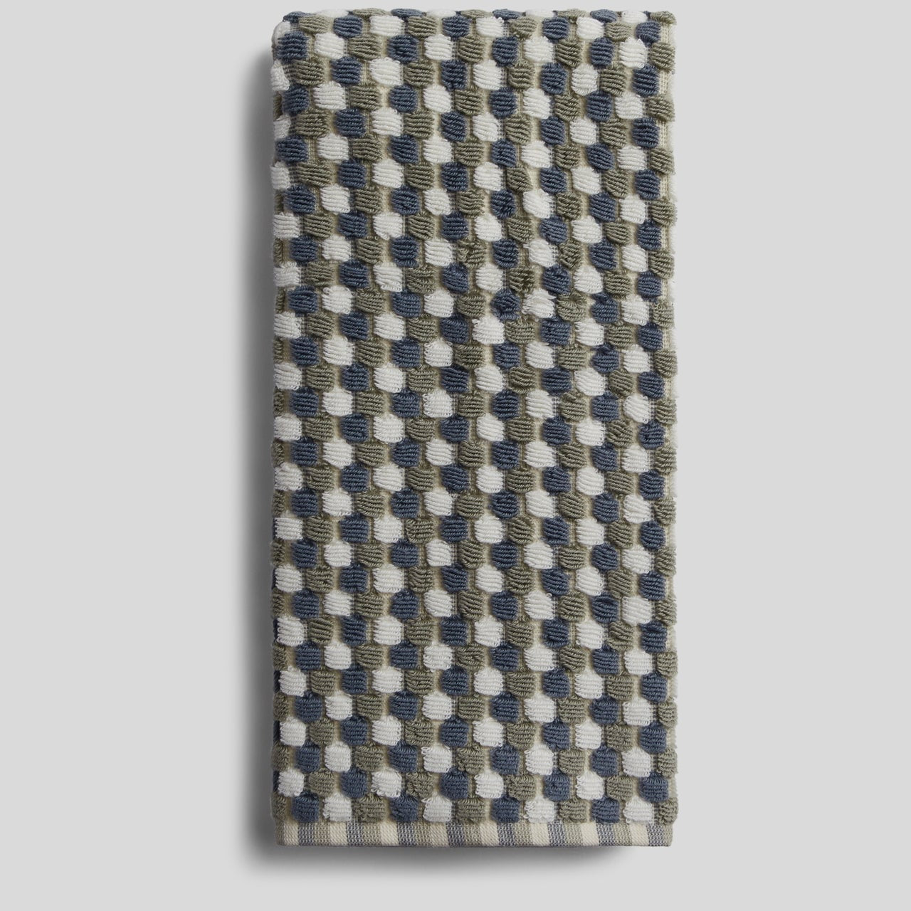 Organic Cotton Mosaic Towels in Moss and Dusk by Parachute Home — view 5