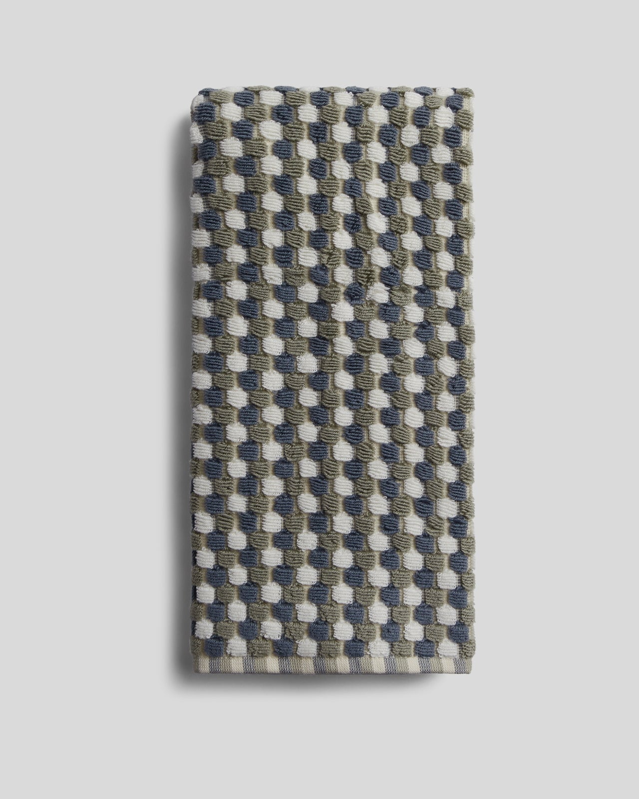 Organic Cotton Mosaic Towels in Moss and Dusk by Parachute Home — view 5