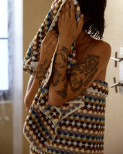 Organic Cotton Mosaic Towels in Multi by Parachute Home — view 2