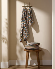 Organic Cotton Mosaic Towels in Multi by Parachute Home — view 4