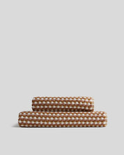 Organic Cotton Mosaic Towels in Ochre and Clay by Parachute Home — view 1