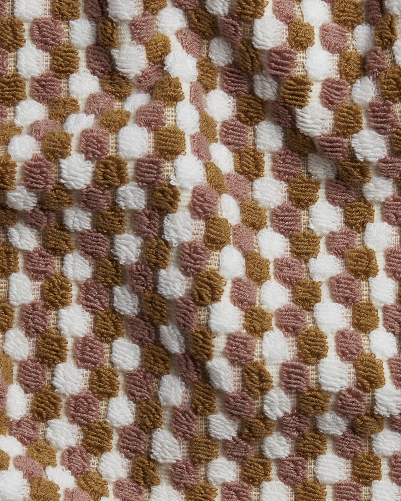 Organic Cotton Mosaic Towels in Ochre and Clay by Parachute Home — view 3