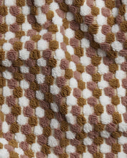 Organic Cotton Mosaic Towels in Ochre and Clay by Parachute Home — view 3