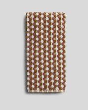 Organic Cotton Mosaic Towels in Ochre and Clay by Parachute Home — view 5