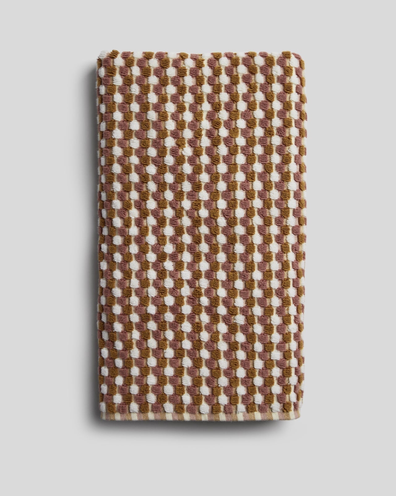 Organic Cotton Mosaic Towels in Ochre and Clay by Parachute Home — view 6