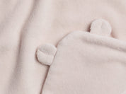 Organic Hooded Baby Towel with Ears in Blush by Parachute Home — view 3
