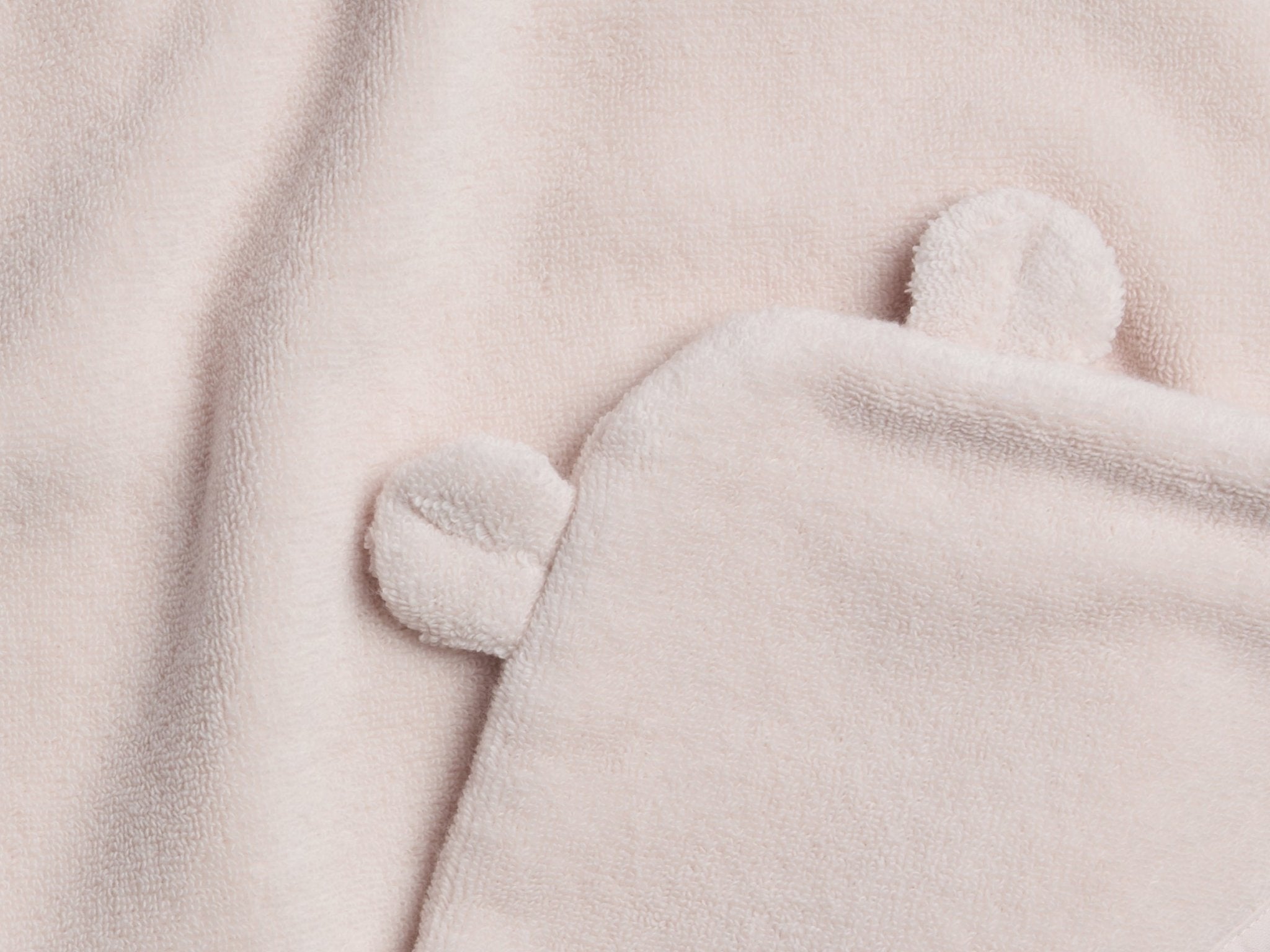 Organic Hooded Baby Towel with Ears | Blush - Pretti.Cool