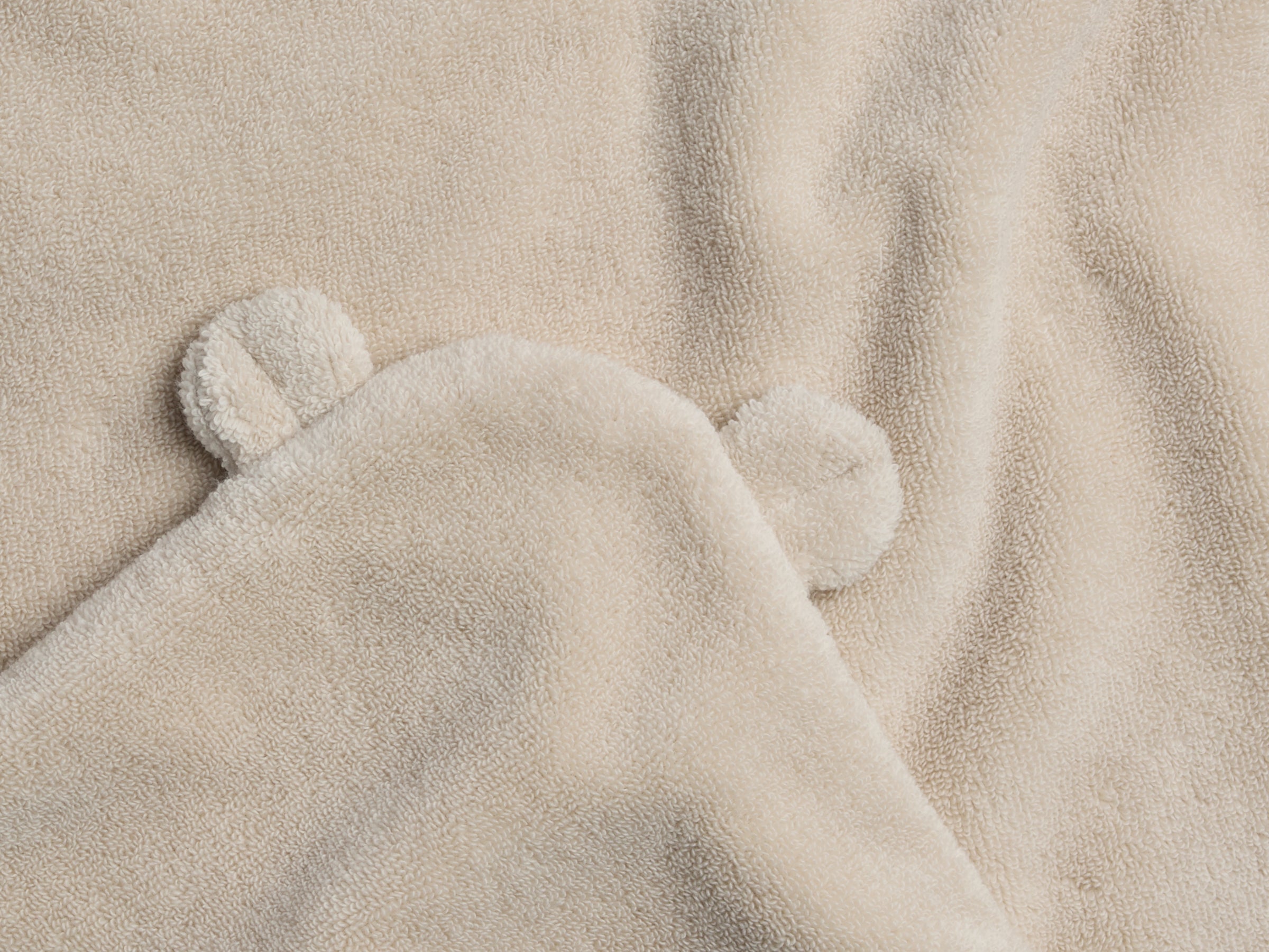 Organic Hooded Baby Towel with Ears in Natural by Parachute Home — view 3