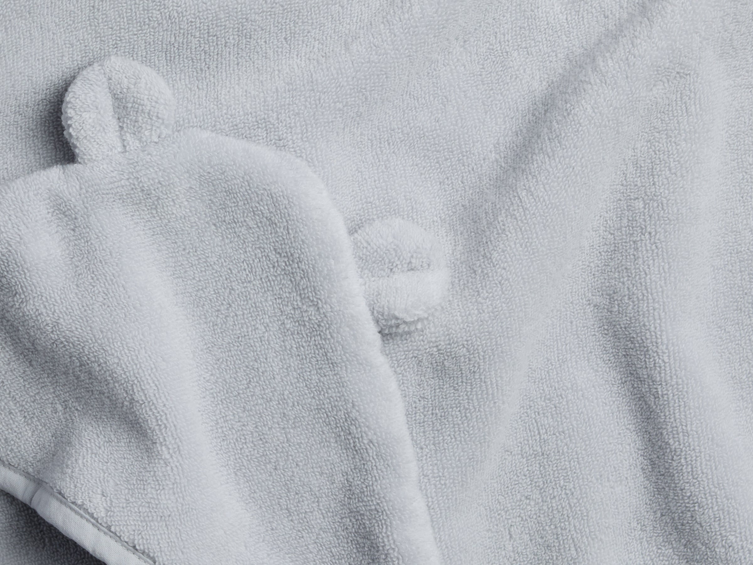 Organic Hooded Baby Towel with Ears in Sky by Parachute Home — view 3