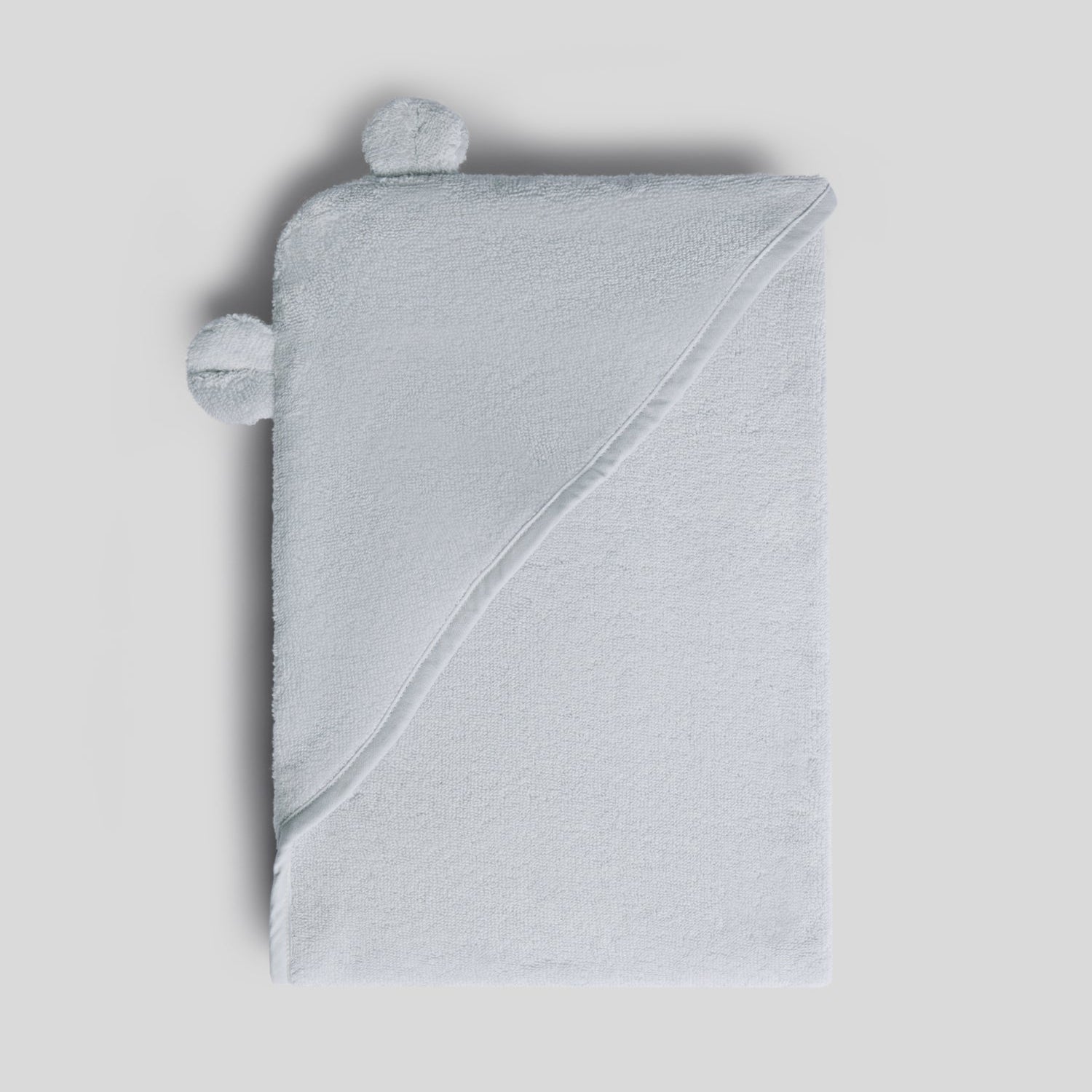 Organic Hooded Baby Towel with Ears in Sky by Parachute Home — view 1