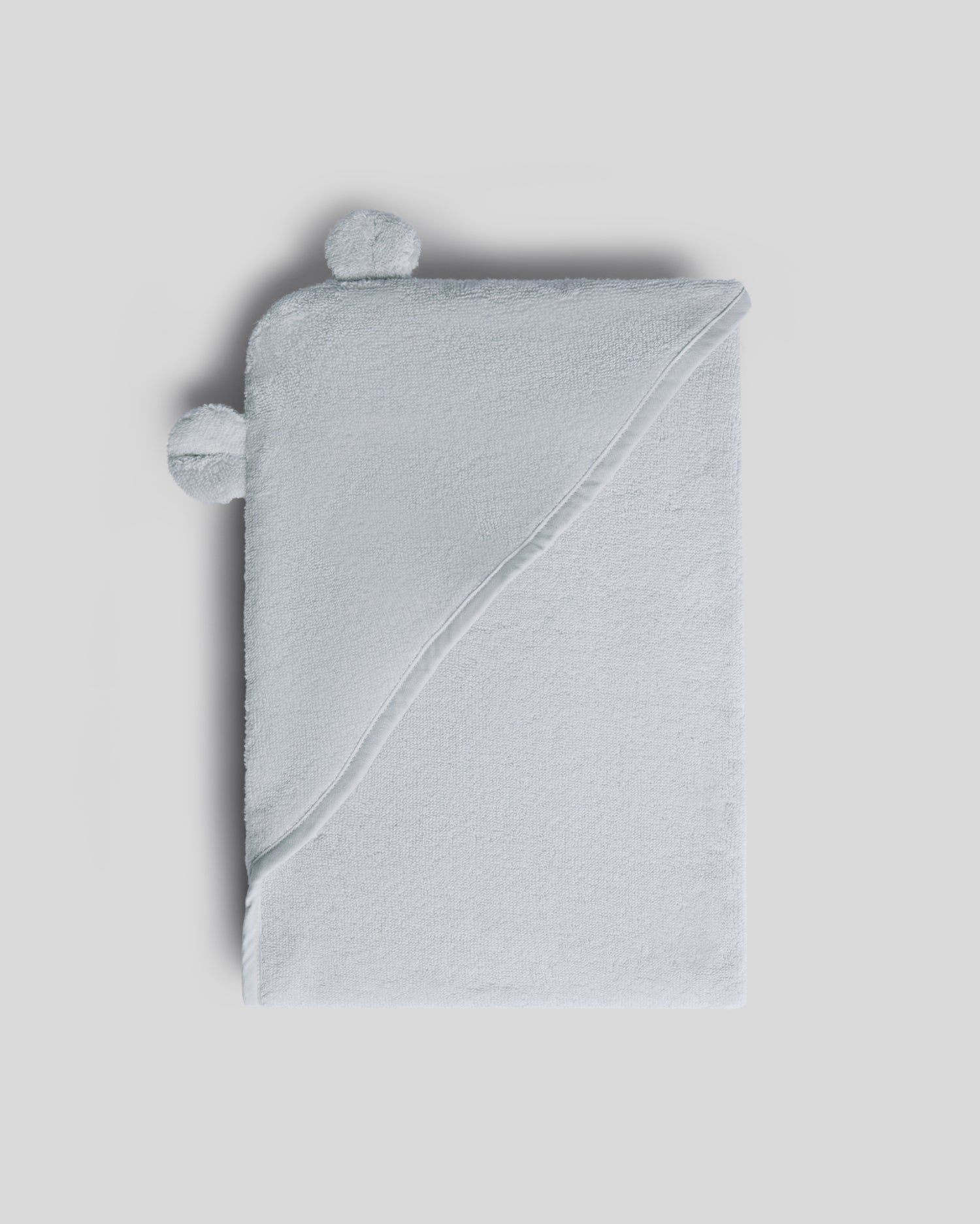 Organic Hooded Baby Towel with Ears in Sky by Parachute Home — view 1