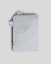 Organic Hooded Baby Towel with Ears in Sky by Parachute Home — view 1