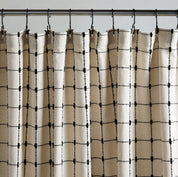 Organic Oasis Shower Curtain in Natural with Soft Black by Parachute Home — view 2