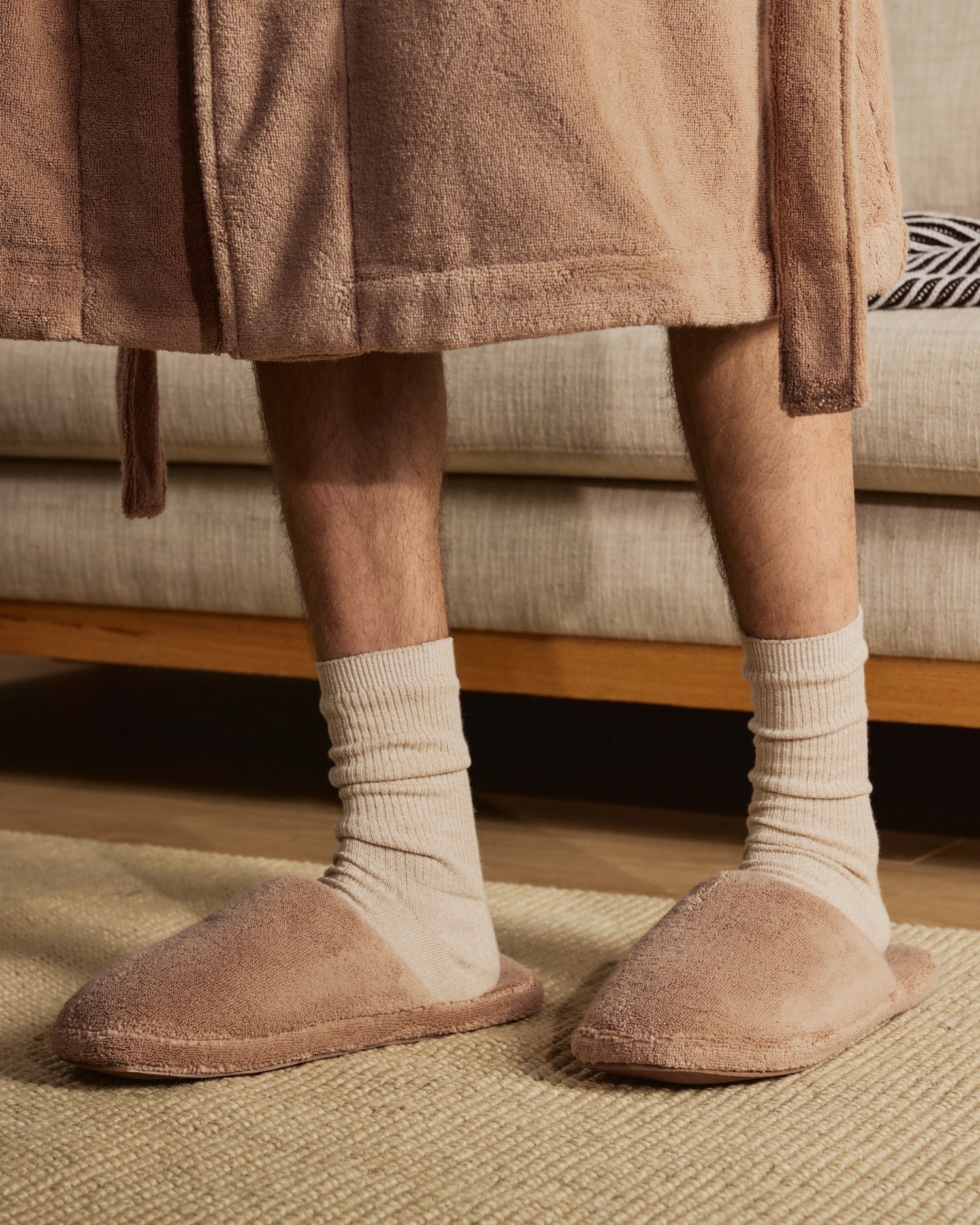 Classic Plush Slippers in Adobe by Parachute Home — view 2