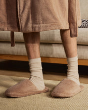 Classic Plush Slippers in Adobe by Parachute Home — view 2