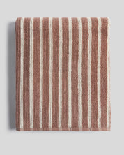 Organic Resort Stripe Towels in Adobe with Butter by Parachute Home — view 8