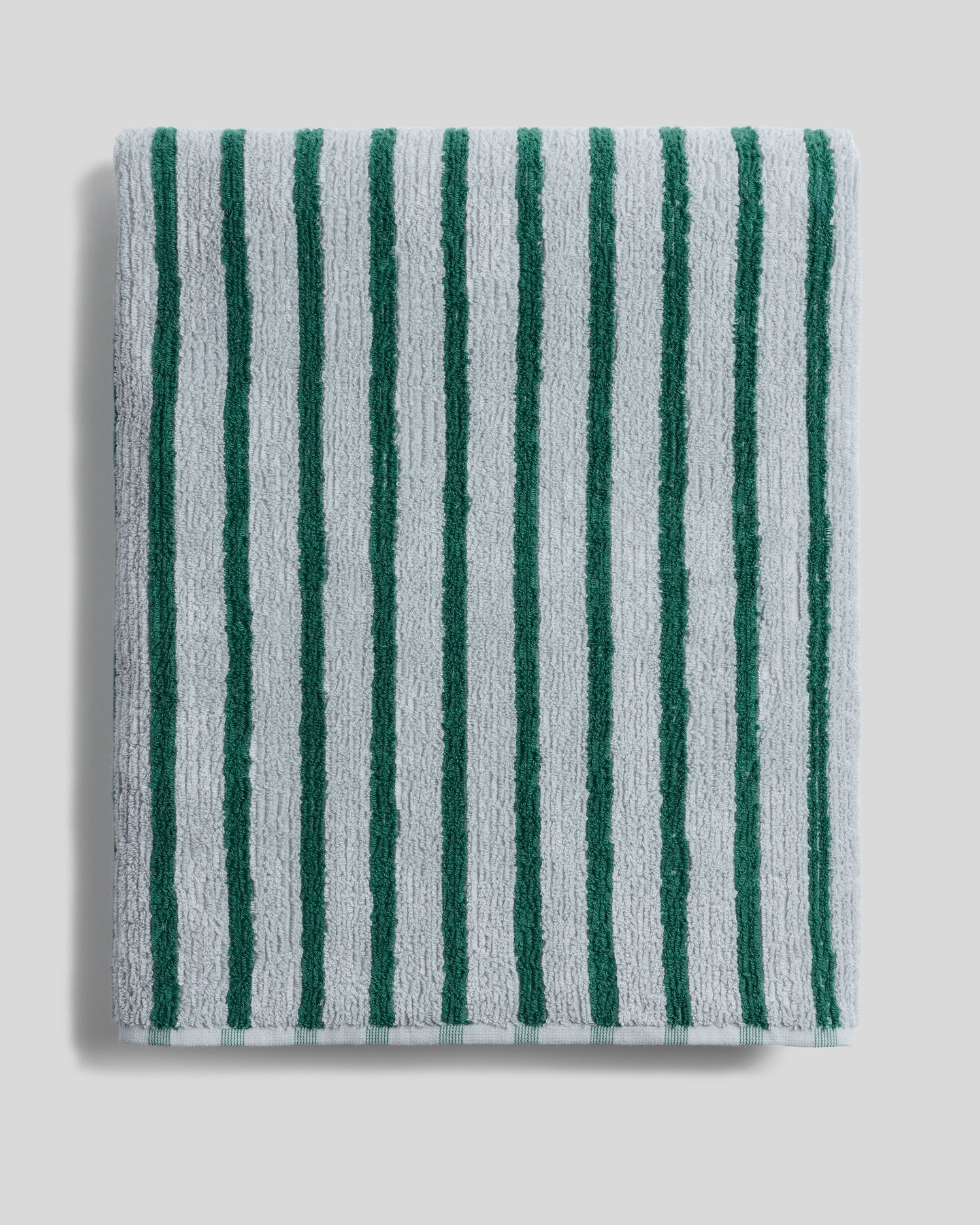 Organic Resort Stripe Towels in Sky with Malachite by Parachute Home — view 9