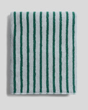 Organic Resort Stripe Towels in Sky with Malachite by Parachute Home — view 9