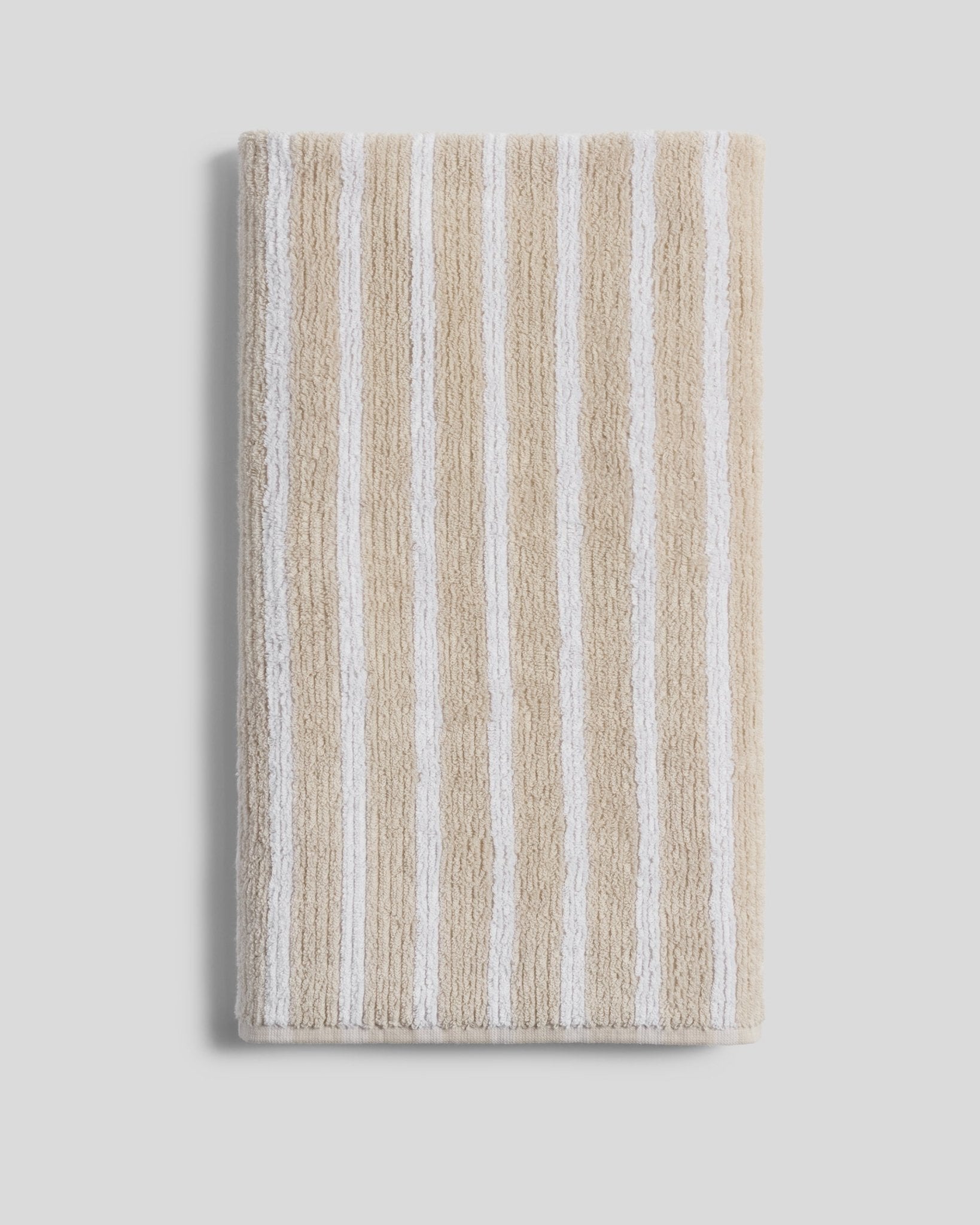 Organic Resort Stripe Towels | Bone with White - Pretti.Cool