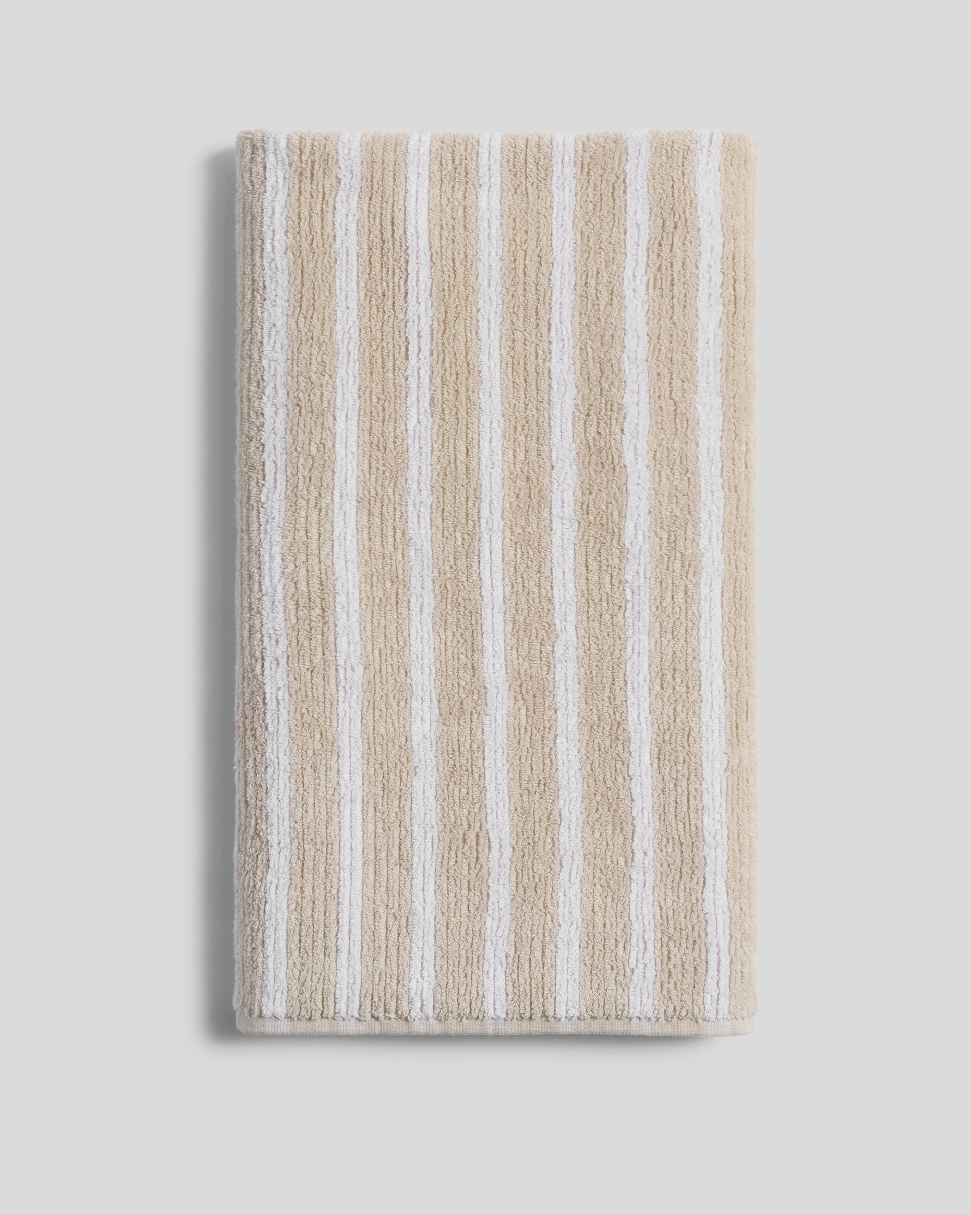 Organic Resort Stripe Towels in Bone with White by Parachute Home — view 8