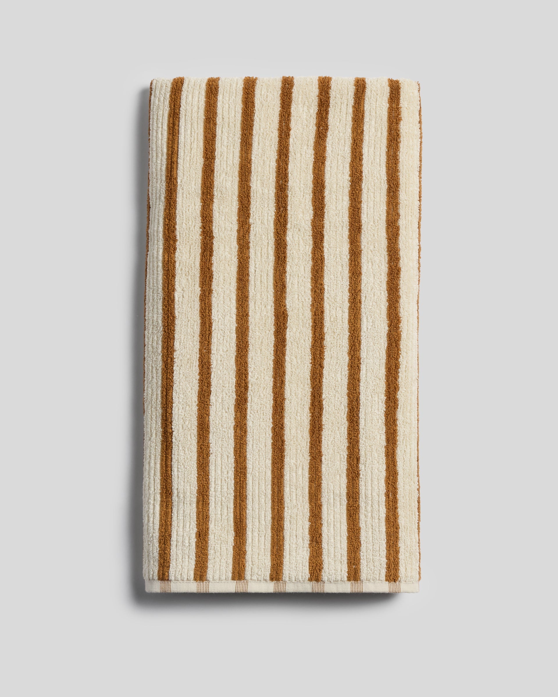 Organic Resort Stripe Towels in Butter with Honey by Parachute Home — view 8