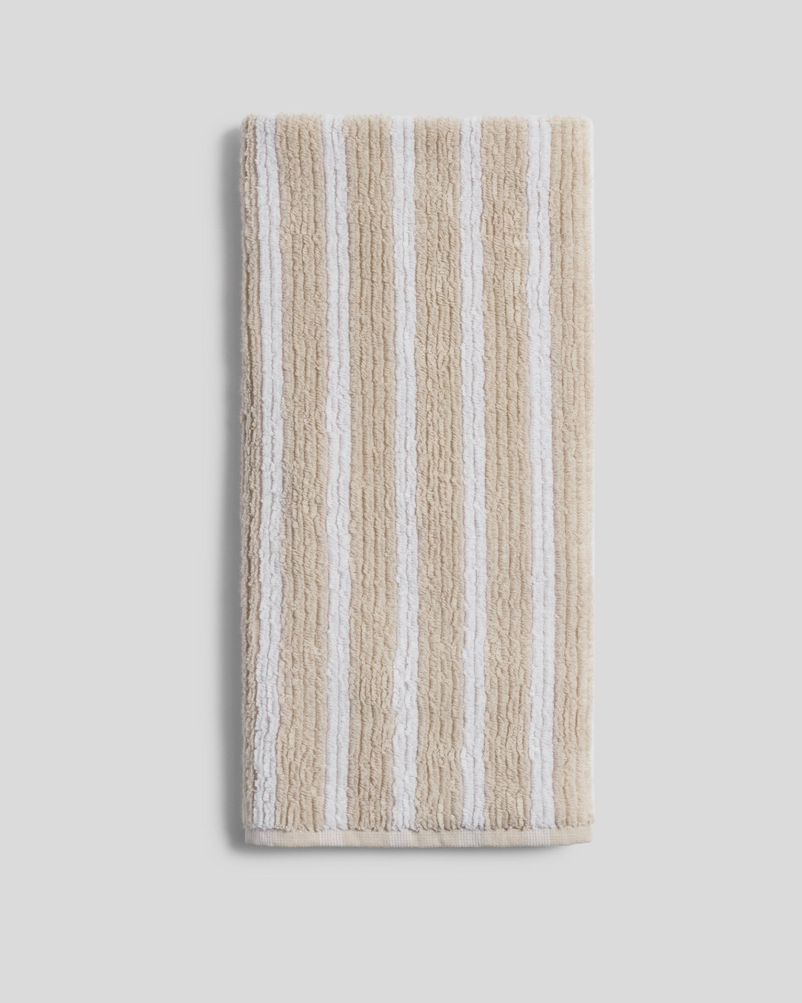 Organic Resort Stripe Towels | Bone with White - Pretti.Cool