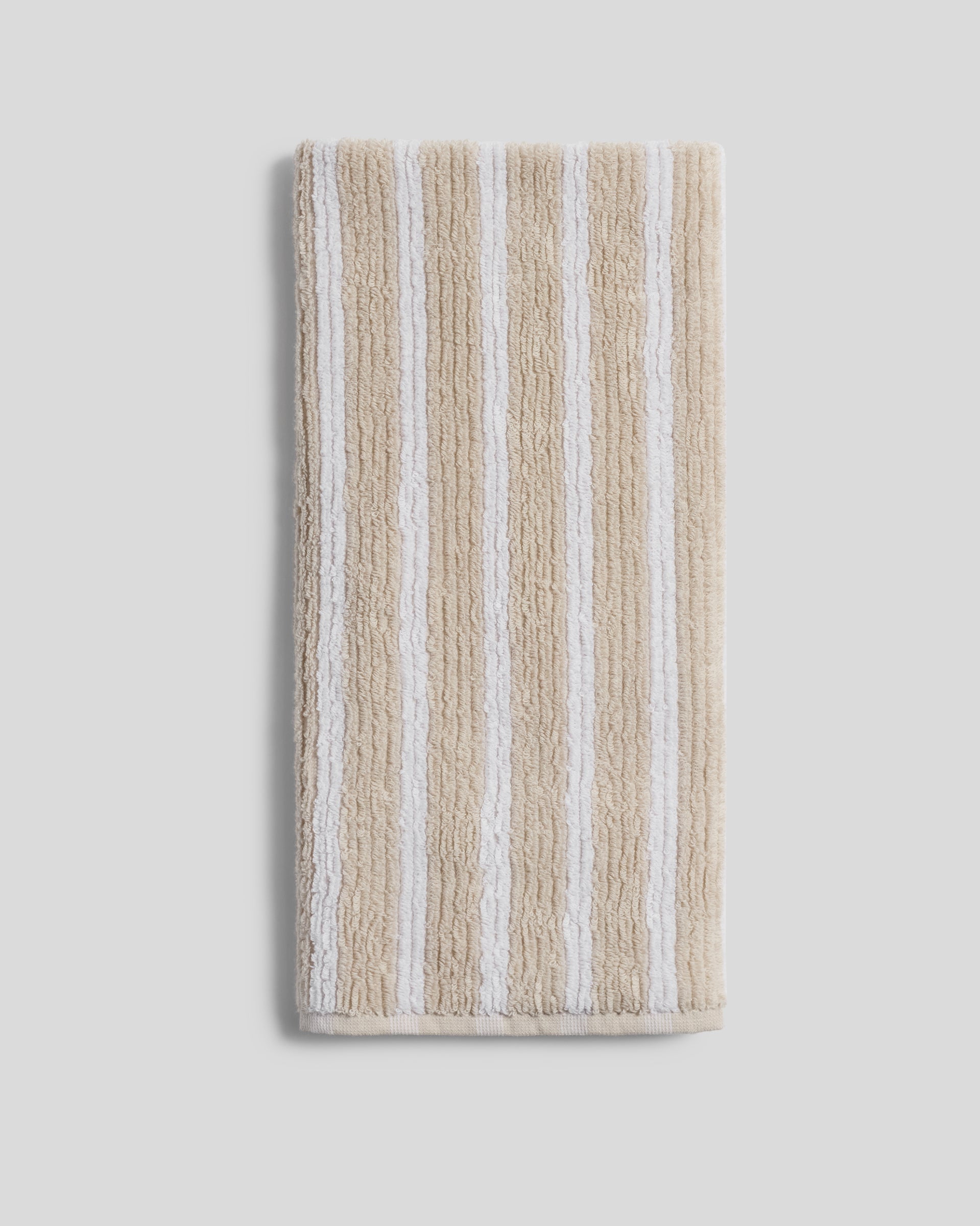 Organic Resort Stripe Towels in Bone with White by Parachute Home — view 9