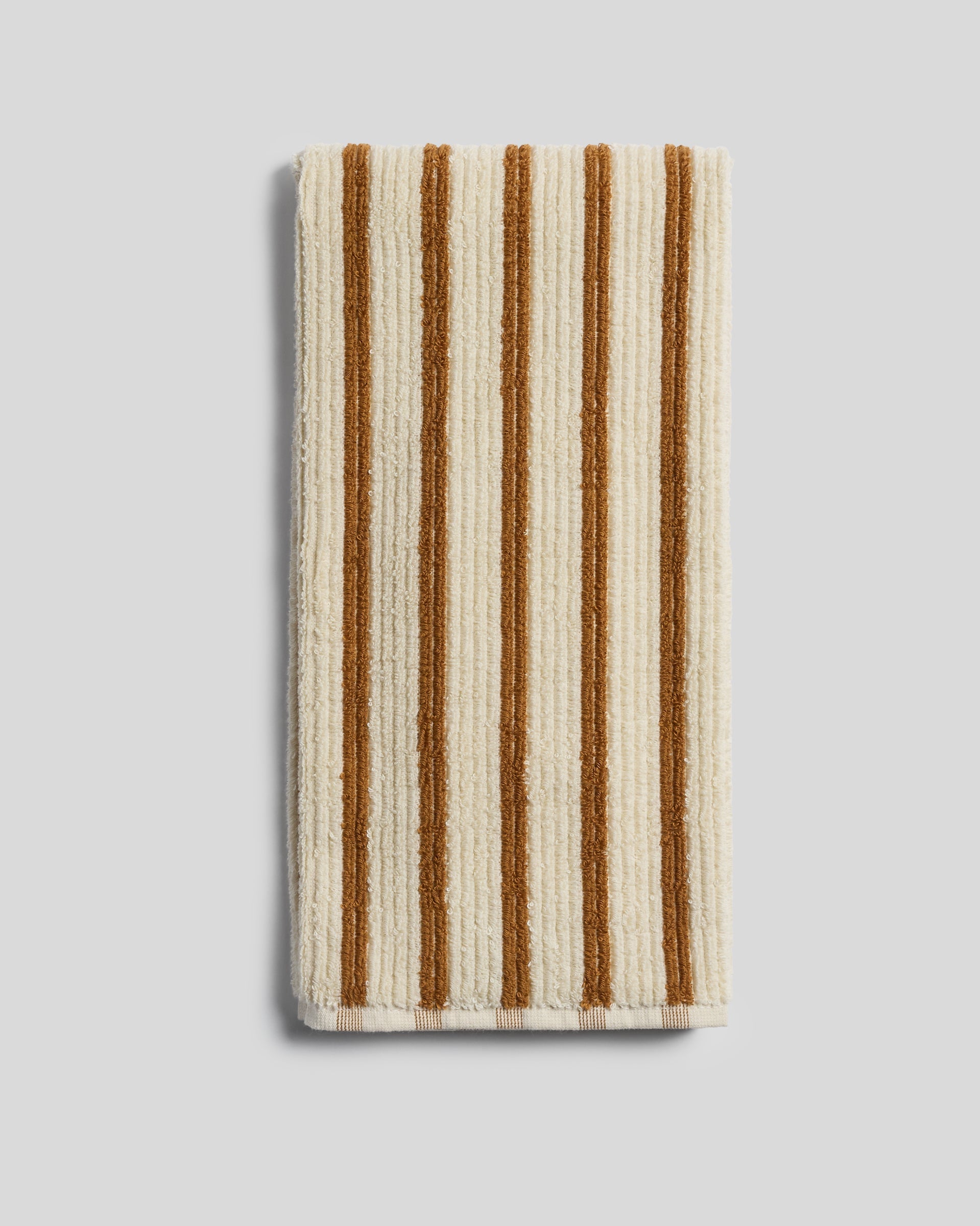 Organic Resort Stripe Towels in Butter with Honey by Parachute Home — view 9