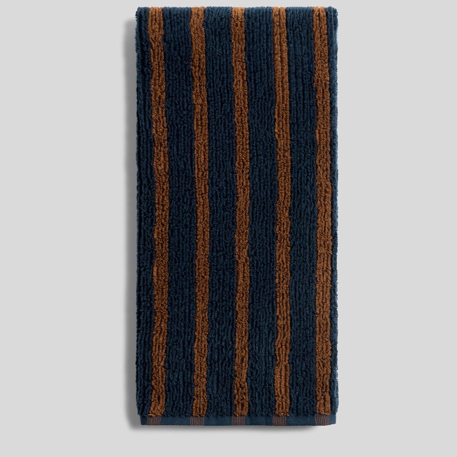 Organic Resort Stripe Towels in Ink with Tobacco by Parachute Home — view 7