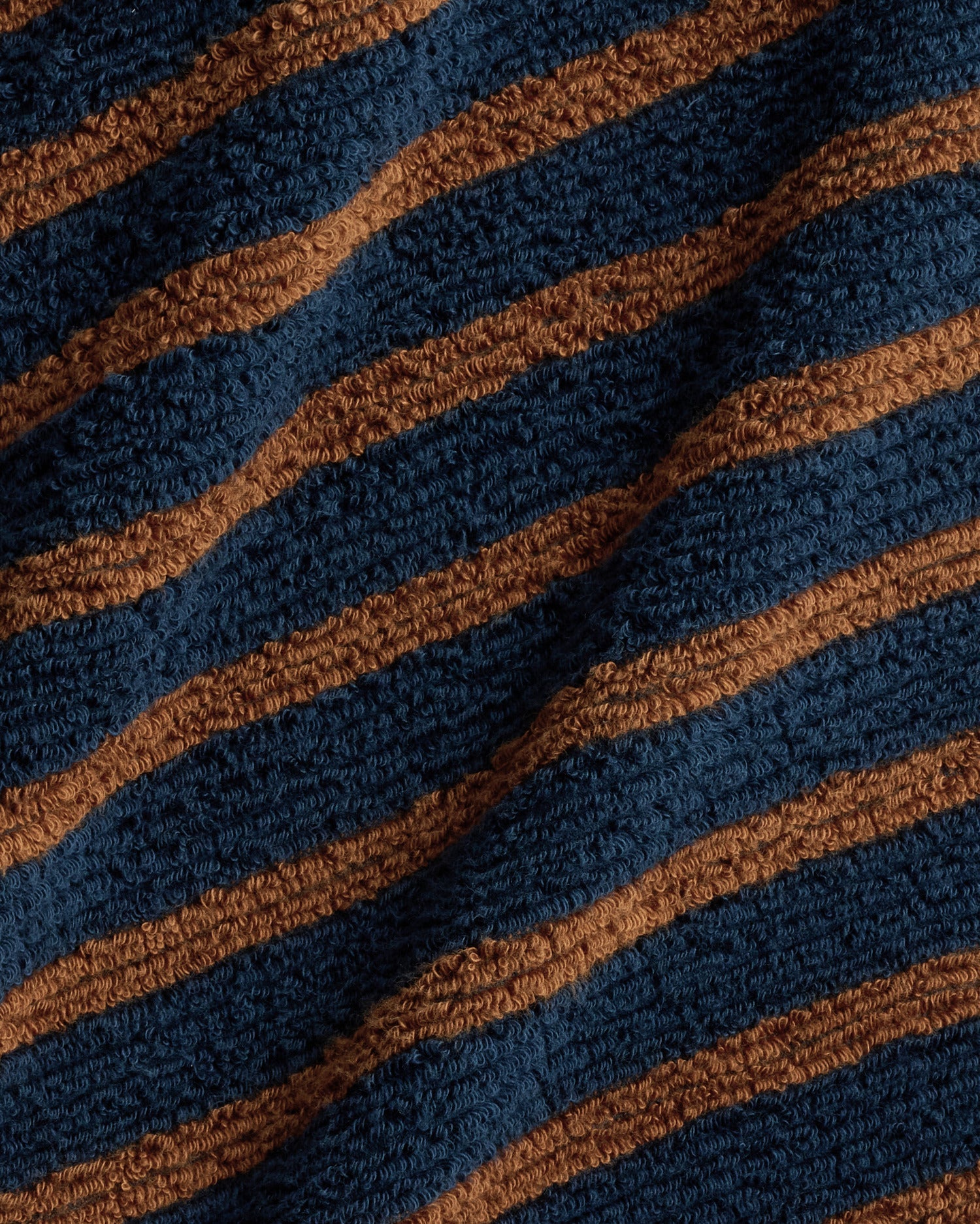 Organic Resort Stripe Towels in Ink with Tobacco by Parachute Home — view 3
