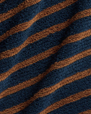 Organic Resort Stripe Towels in Ink with Tobacco by Parachute Home — view 3