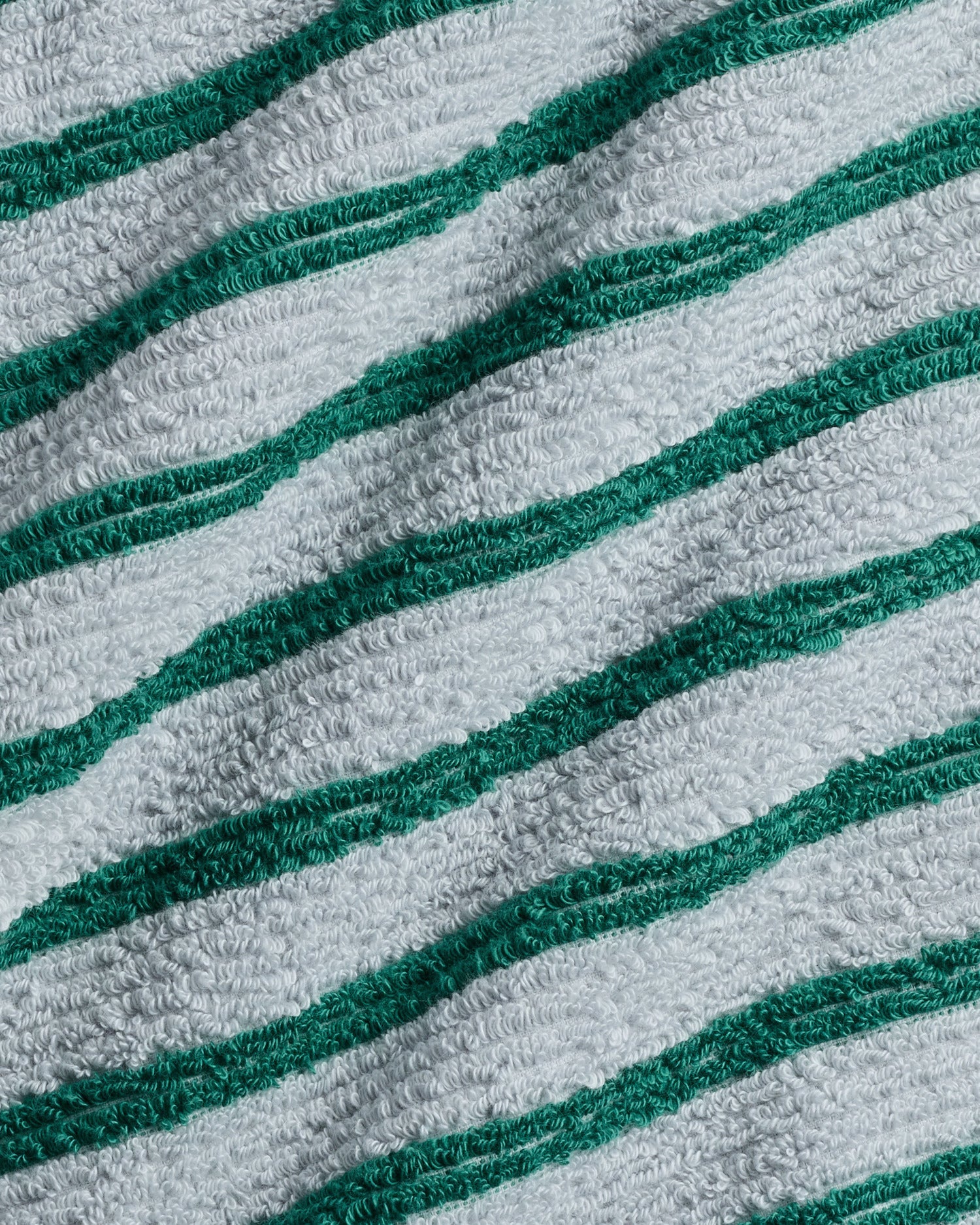 Organic Resort Stripe Towels in Sky with Malachite by Parachute Home — view 3