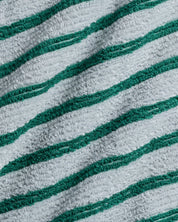 Organic Resort Stripe Towels in Sky with Malachite by Parachute Home — view 3