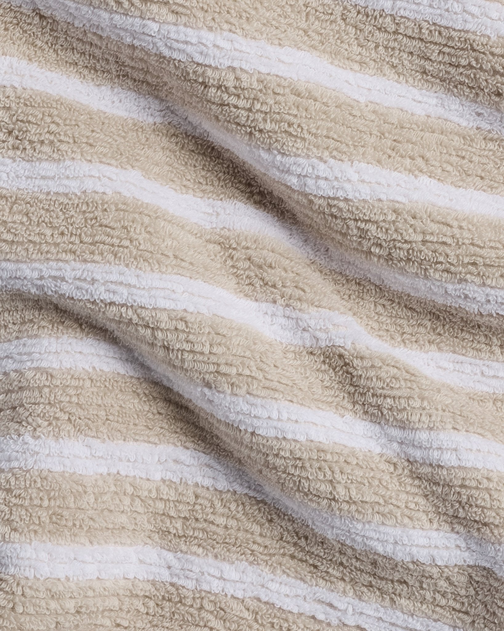 Organic Resort Stripe Towels | Bone with White - Pretti.Cool