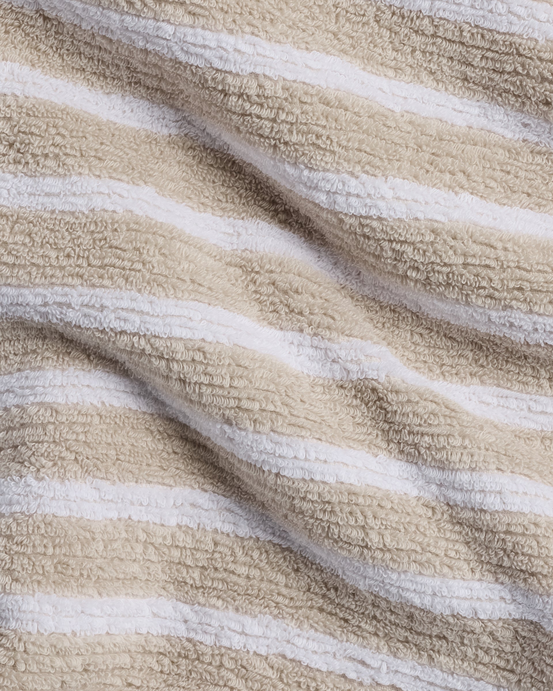Organic Resort Stripe Towels in Bone with White by Parachute Home — view 3