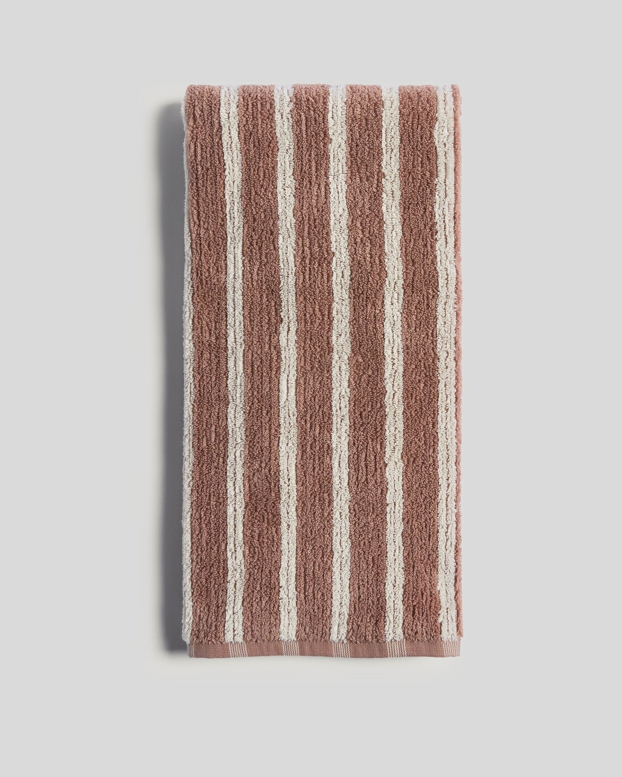Organic Resort Stripe Towels in Adobe with Butter by Parachute Home — view 6