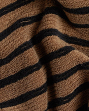 Organic Resort Stripe Towels in Camel with Soft Black by Parachute Home — view 3