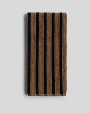 Organic Resort Stripe Towels in Camel with Soft Black by Parachute Home — view 7