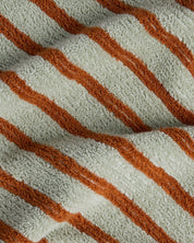 Organic Resort Stripe Towels in Sage with Russet by Parachute Home — view 3