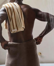 Organic Resort Stripe Towels in Butter with Honey by Parachute Home — view 5