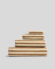 Organic Resort Stripe Towels in Butter with Honey by Parachute Home — view 1